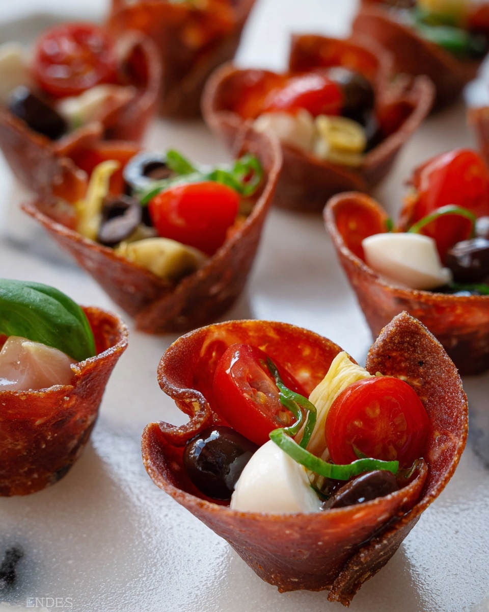 Salami Cups Antipasto Recipe - Recipe Image