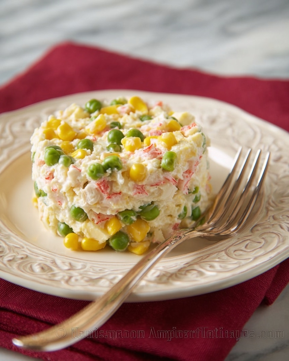 Russian Style Crab Salad Recipe - Recipe Image