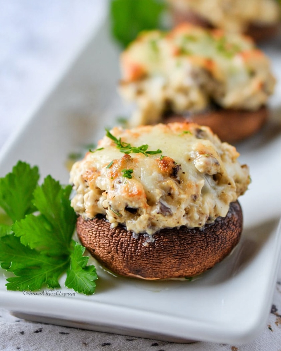 Chicken Stuffed Mushrooms Recipe - Recipe Image