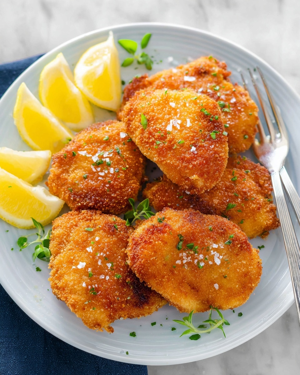 Classic Chicken Schnitzel with Lemon Recipe - Recipe Image