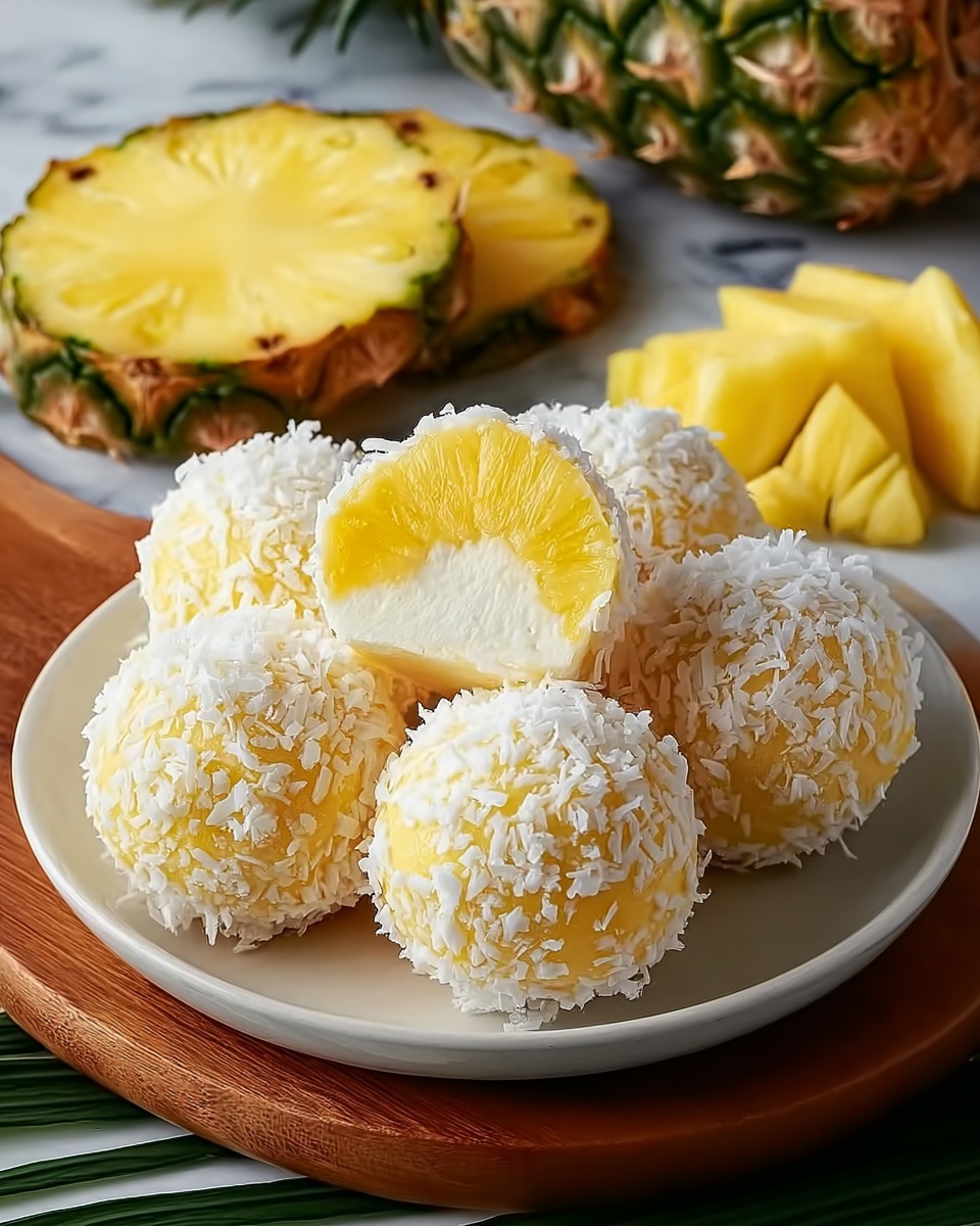Pineapple Coconut Balls: No-Bake Tropical Treat Recipe - Recipe Image
