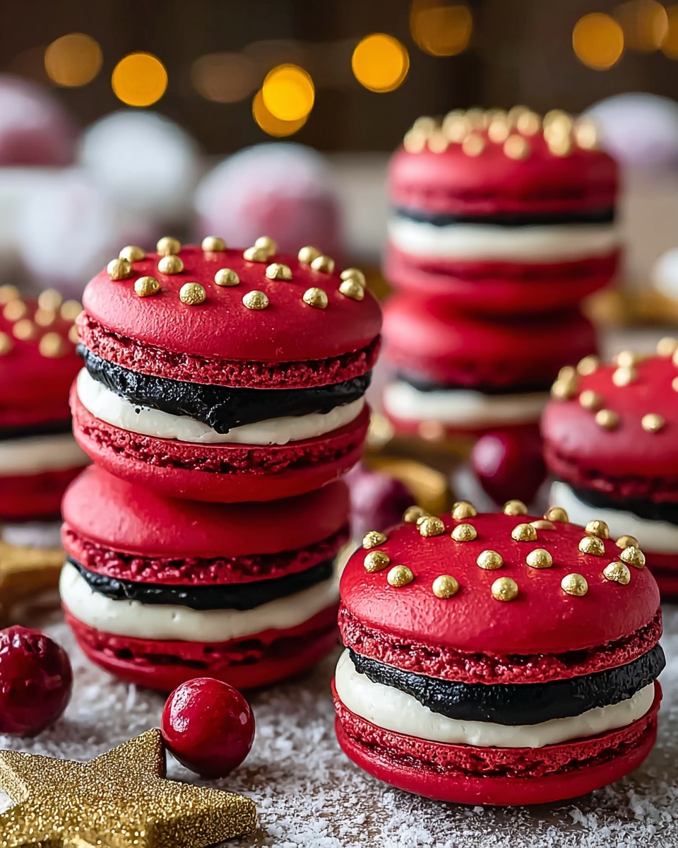 Santa Claus Macarons Recipe - Recipe Image