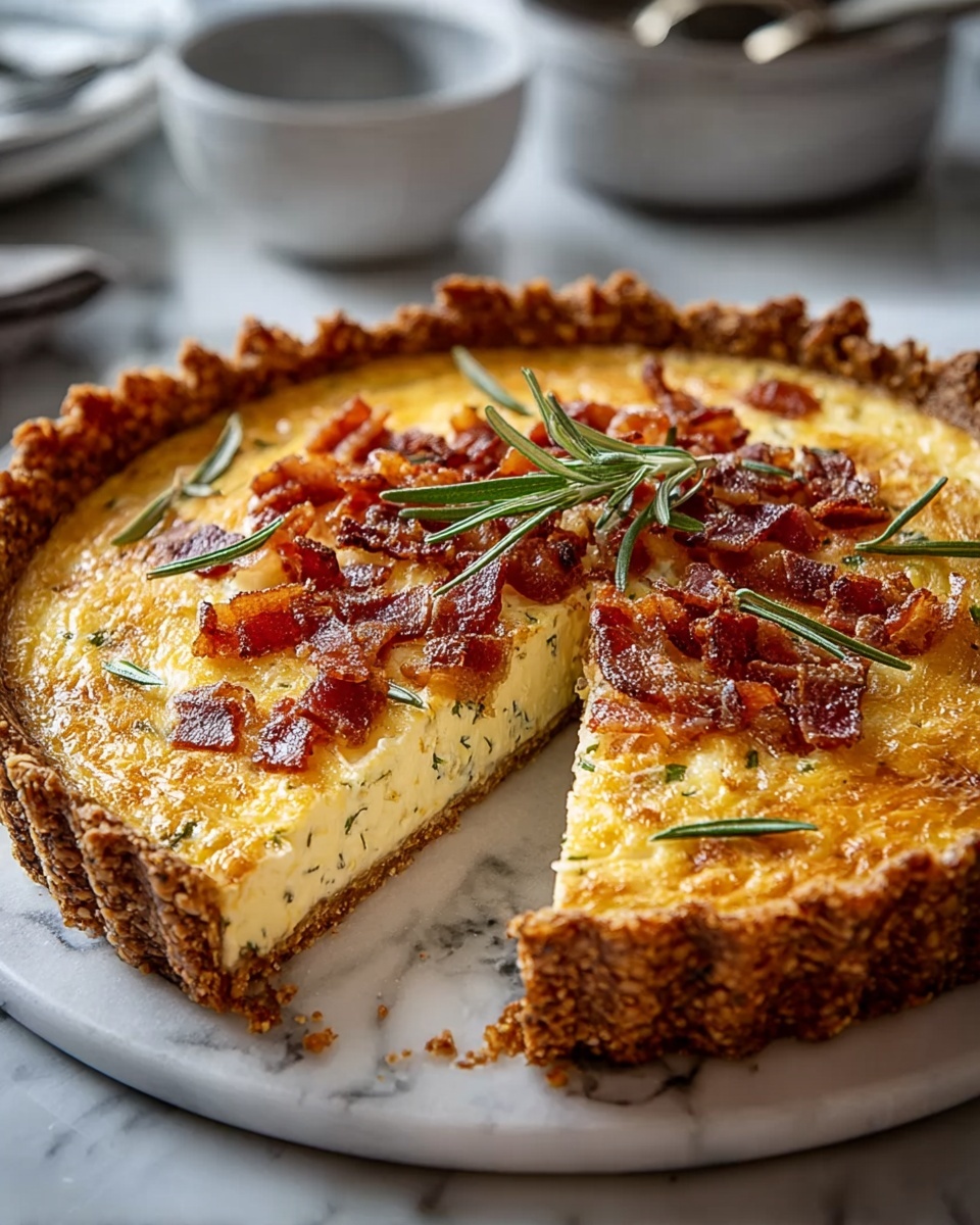 Hash Brown Crust Bacon and Cheddar Quiche Recipe - Recipe Image