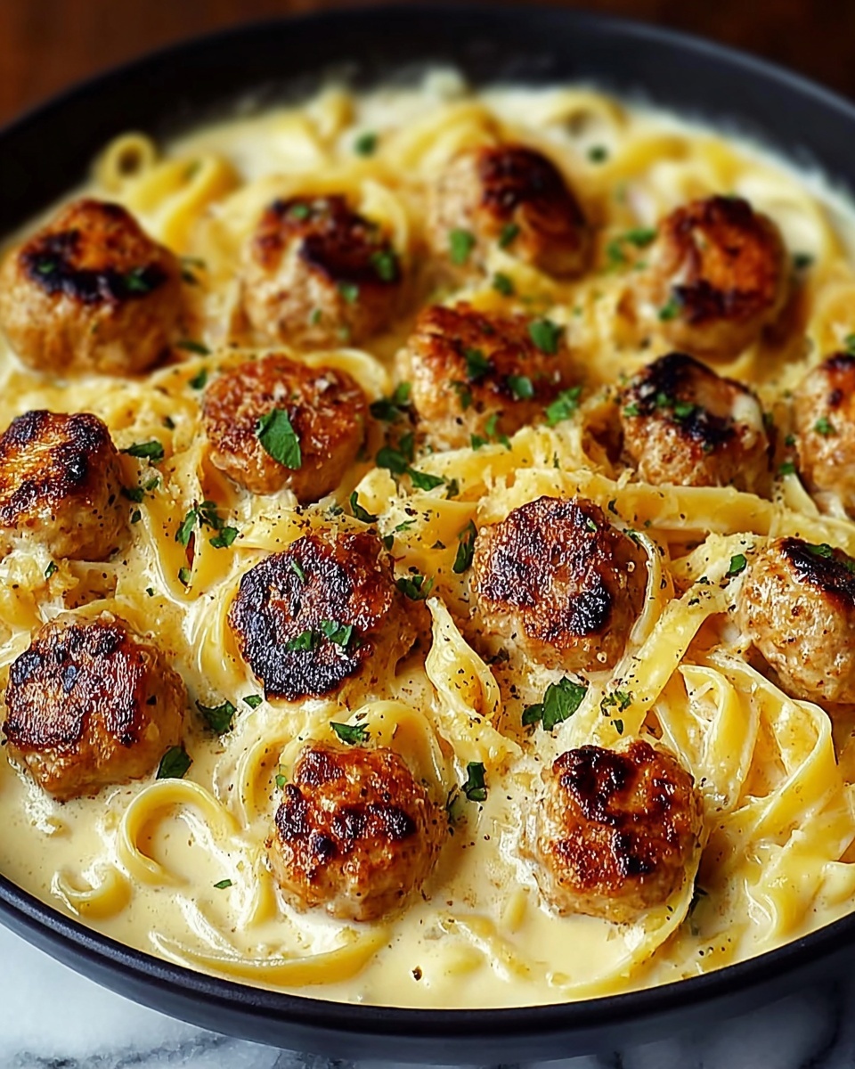 Garlic Butter Chicken Bites with Creamy Parmesan Pasta Recipe - Recipe Image