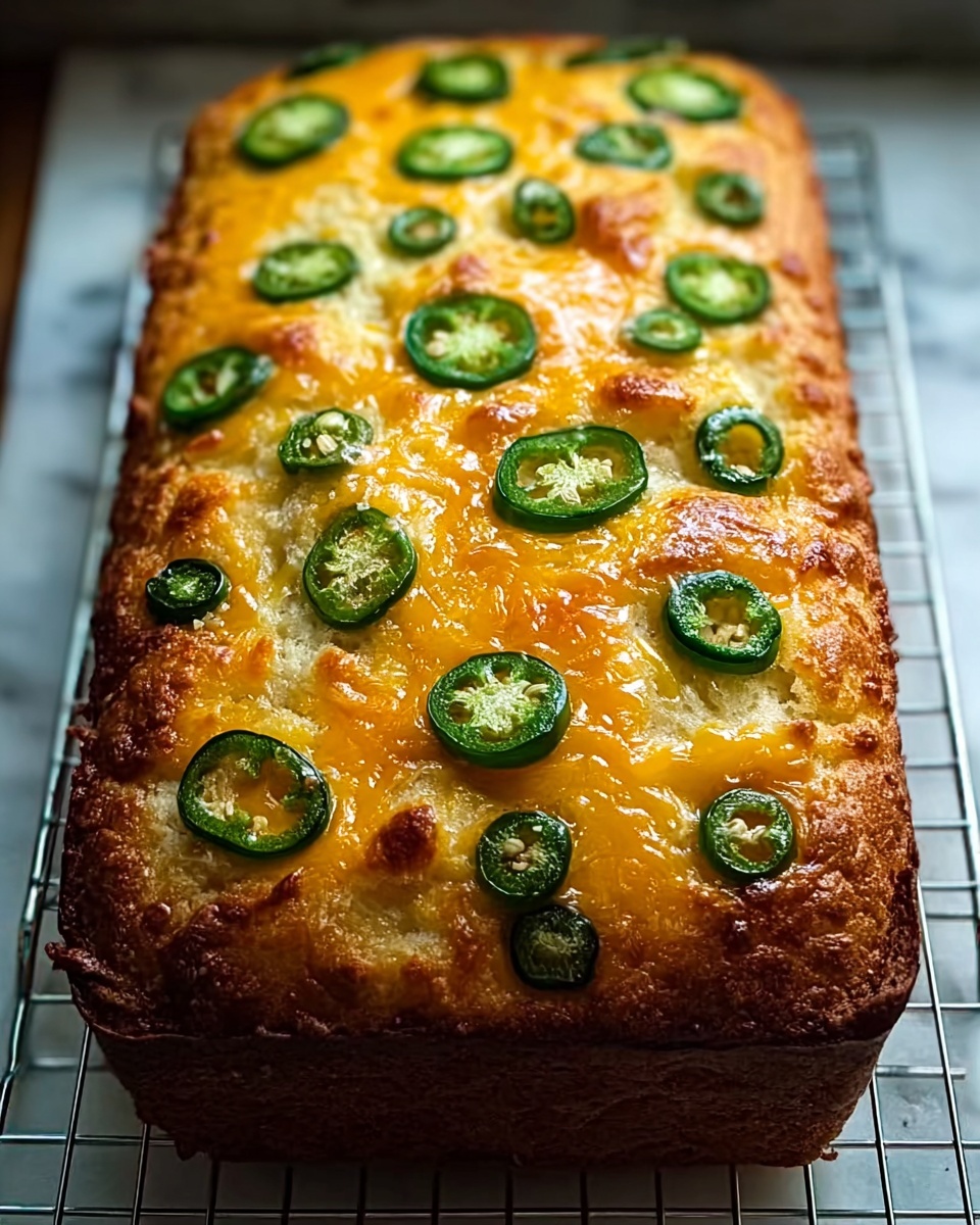 Spicy Cheddar Bliss Jalapeno Cheddar Beer Bread Recipe - Recipe Image