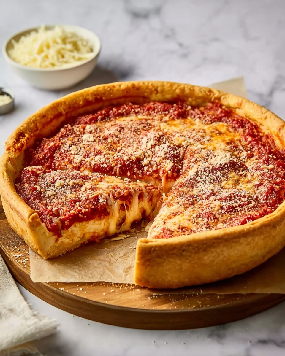 Deep Dish Pepperoni Pizza Recipe - Recipe Image
