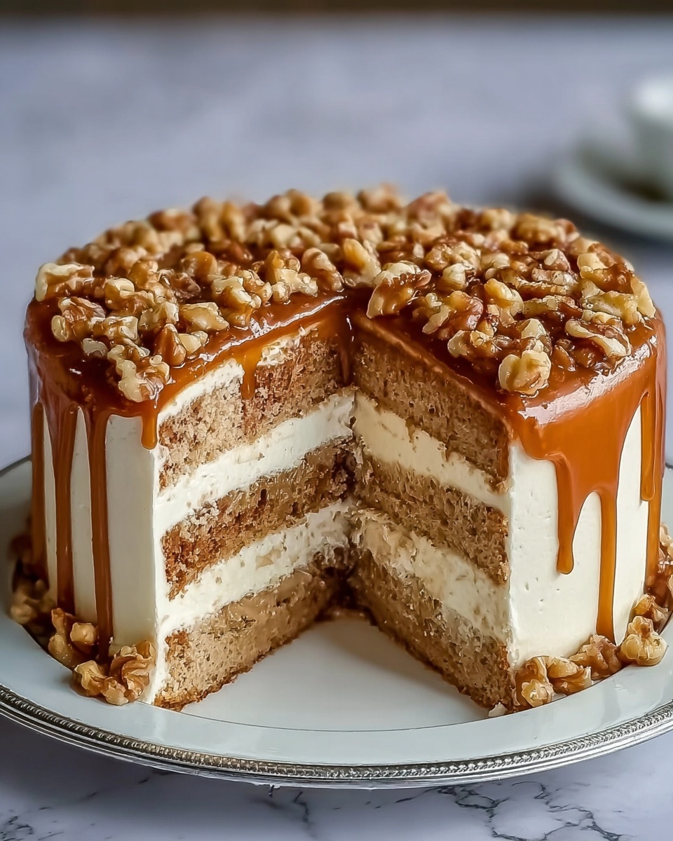 Heavenly Banana Walnut Cream Cake Recipe - Recipe Image