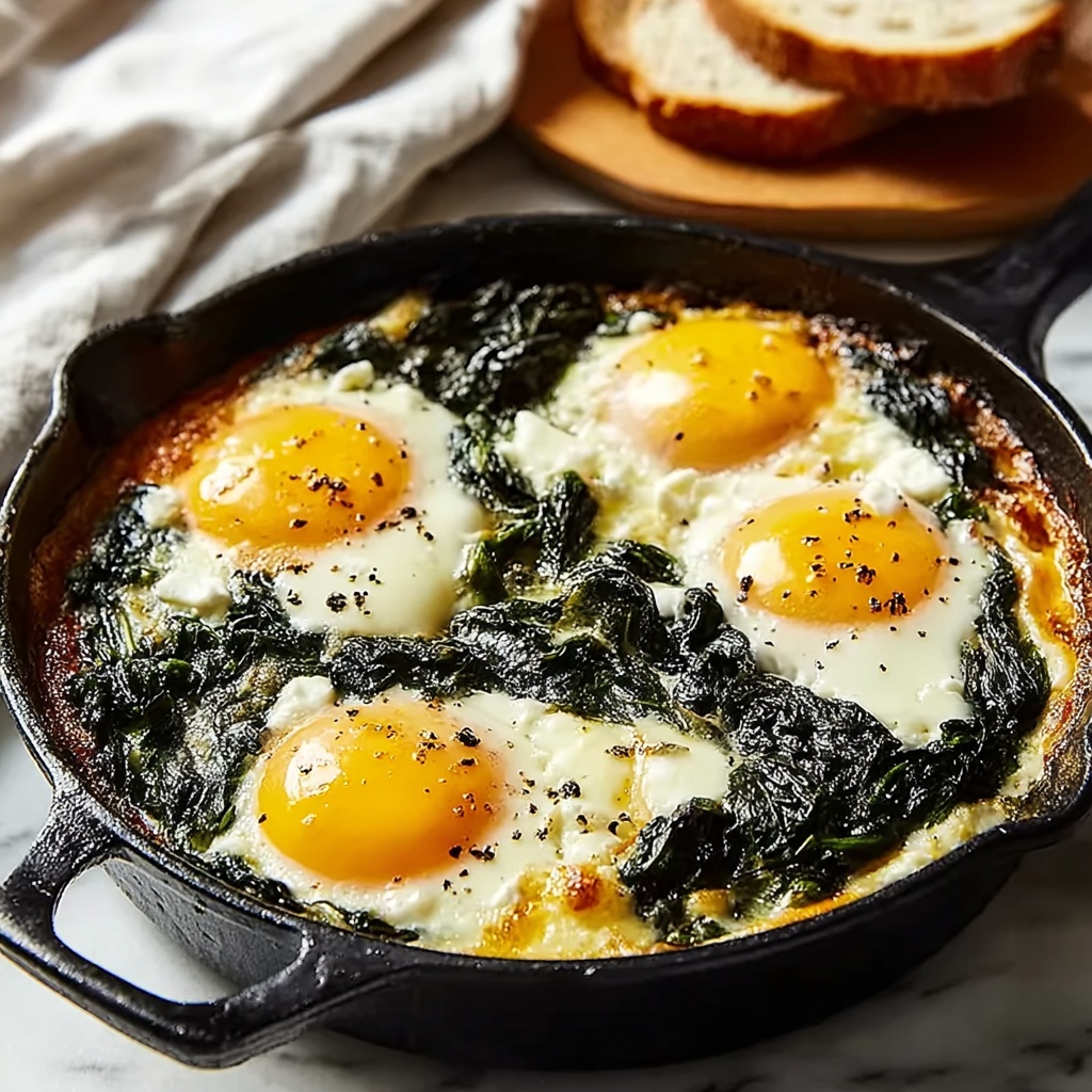 Baked Eggs Florentine: A Healthy and Flavorful Breakfast or Brunch Recipe - Recipe Image