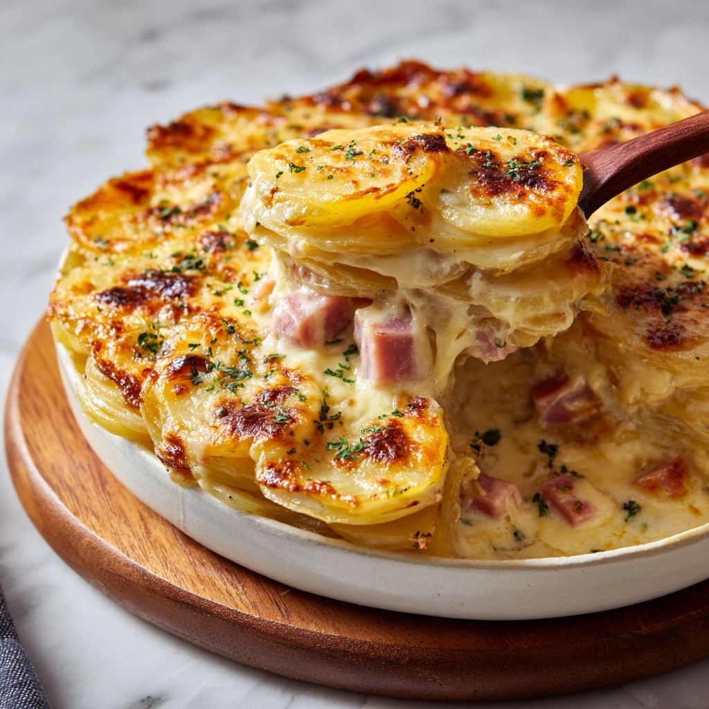 Ham and Potatoes Au Gratin Recipe - Recipe Image