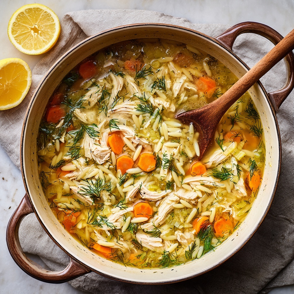 Lemon Chicken Orzo Soup Recipe - Recipe Image