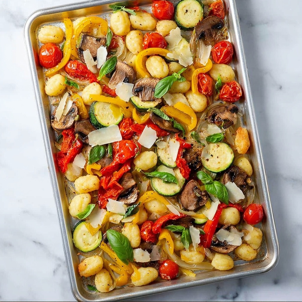 Sheet Pan Gnocchi with Roasted Vegetables and Parmesan Recipe - Recipe Image