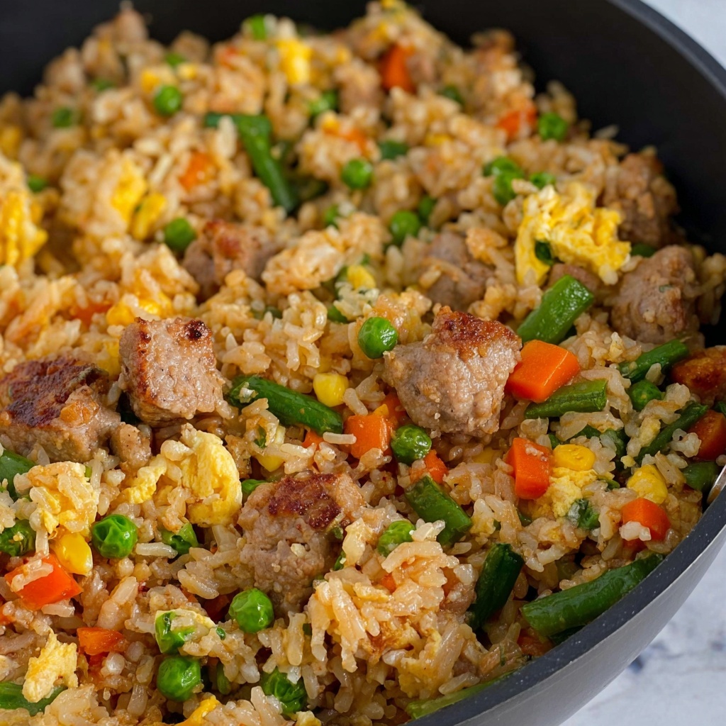 Quick Easy Pork Fried Rice Recipe - Recipe Image