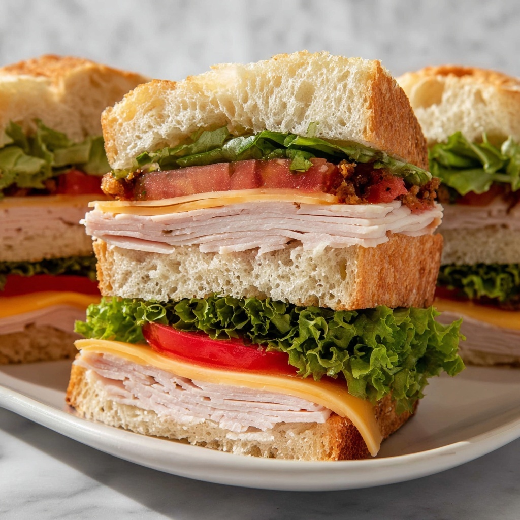 Sun-Dried Tomato Pesto Focaccia Turkey Sandwich Recipe - Recipe Image