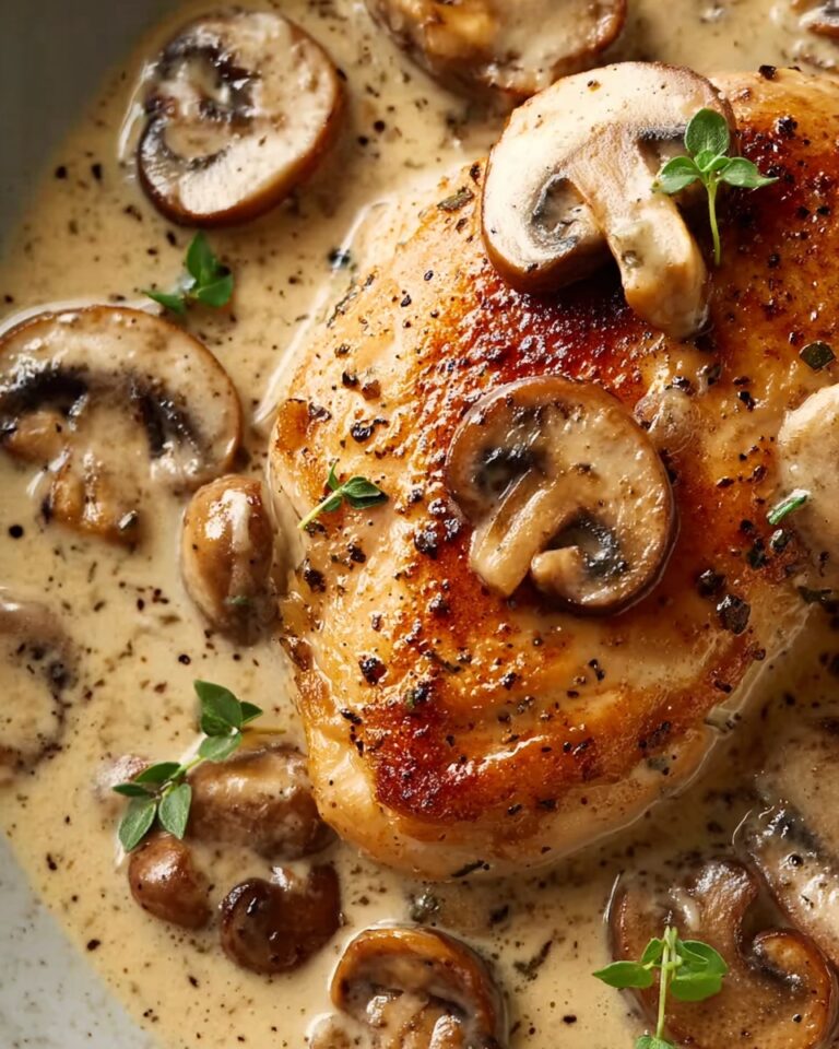 Creamy Chicken Stroganoff with Egg Noodles Recipe