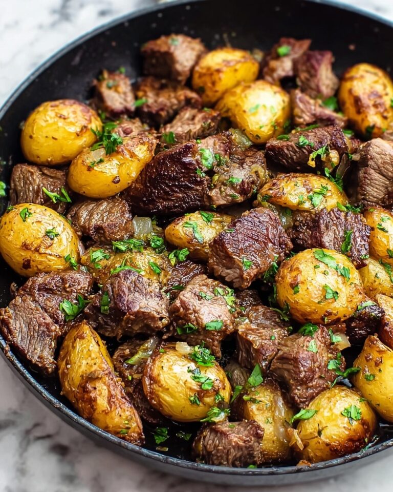 Garlic Butter Steak Bites and Potatoes Recipe