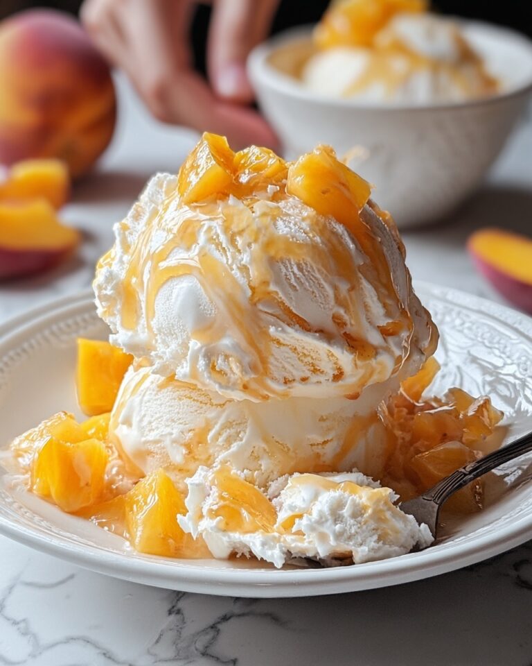 Homemade Peach Ice Cream Recipe