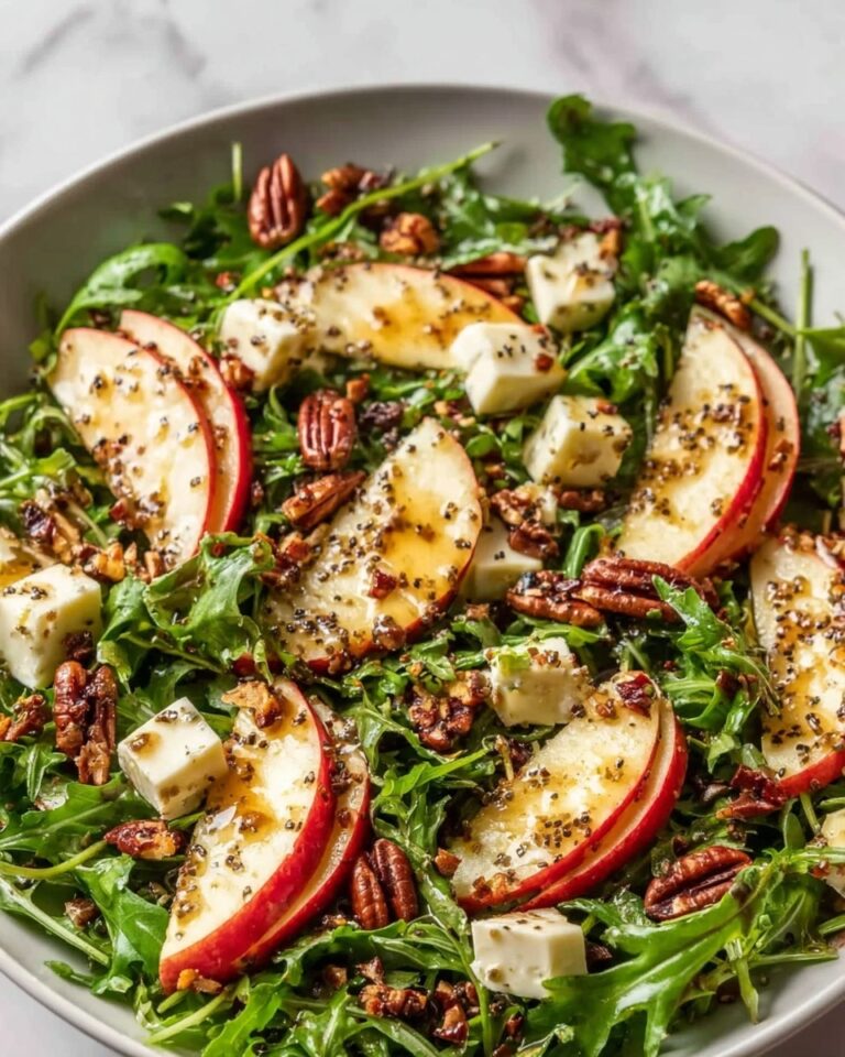 Apple Arugula Salad with Goat Cheese, Dried Figs, and Pecans Recipe