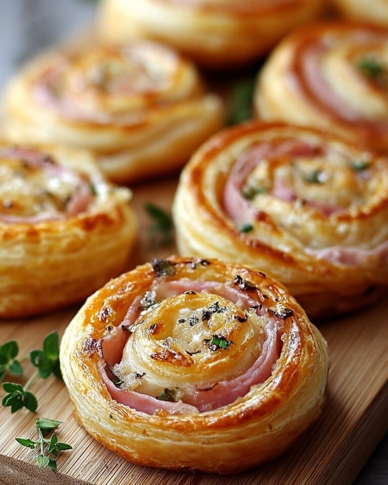 Ham and Cheese Puff Pastry Pinwheels Recipe