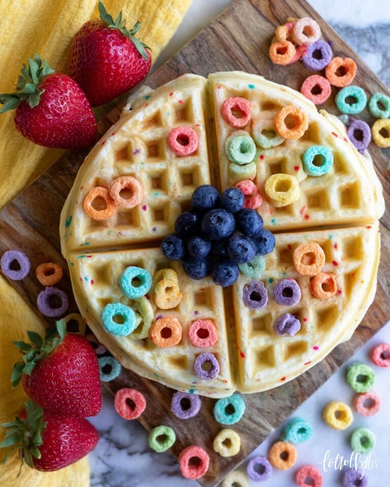 Froot Loop Waffles Recipe
