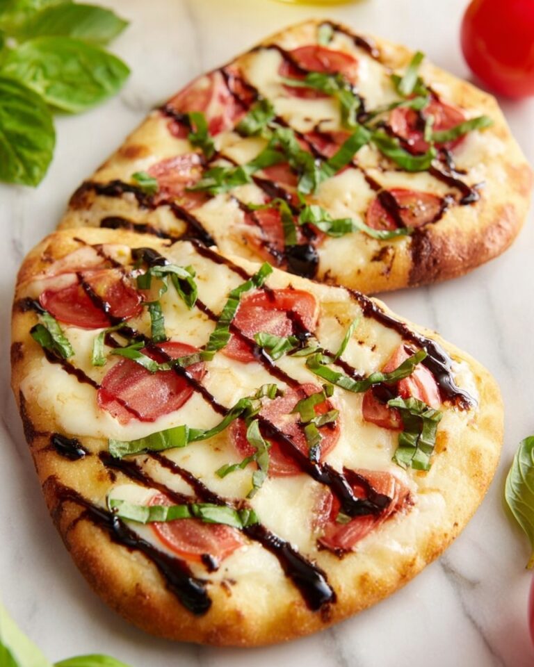 Air Fryer Caprese Naan Pizza Recipe