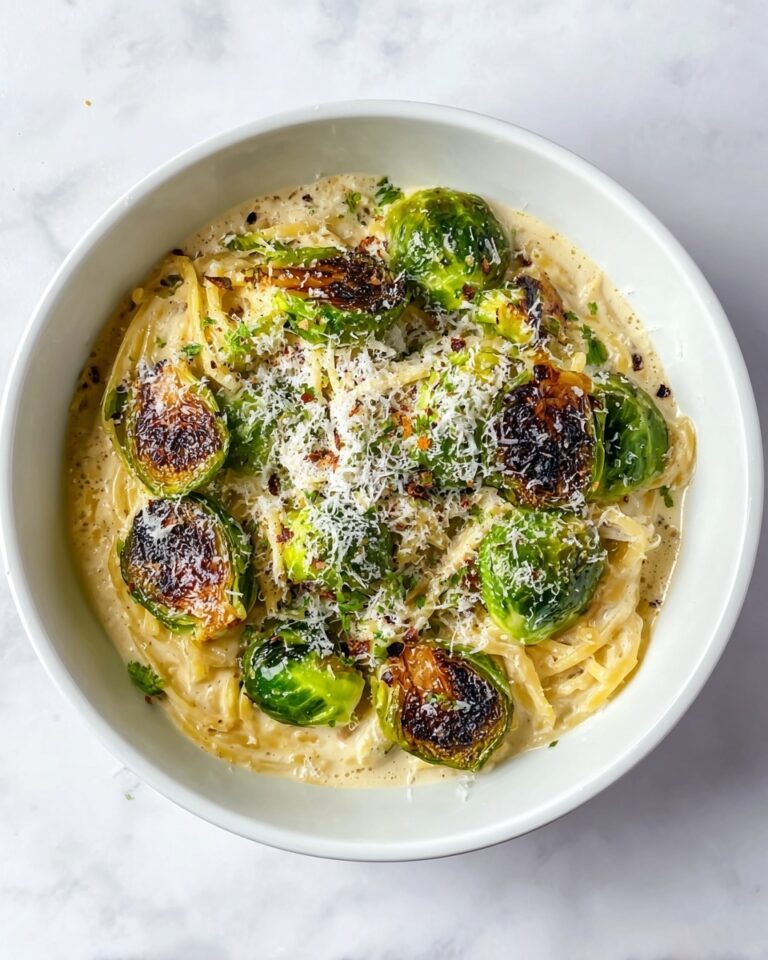 Creamy Roasted Brussels Sprouts Pasta Recipe