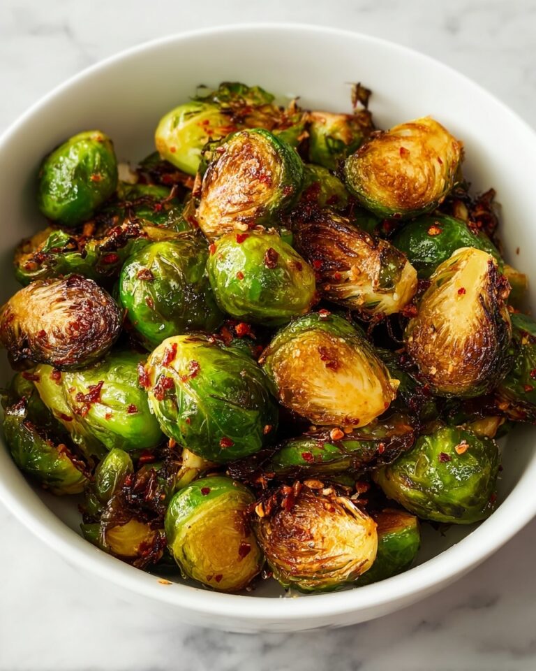 Savory Hot Honey Brown Butter Brussels Sprouts Recipe