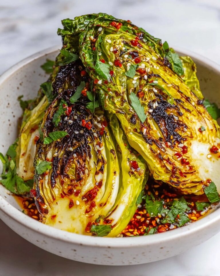 Savory Hot Honey Charred Cabbage Recipe