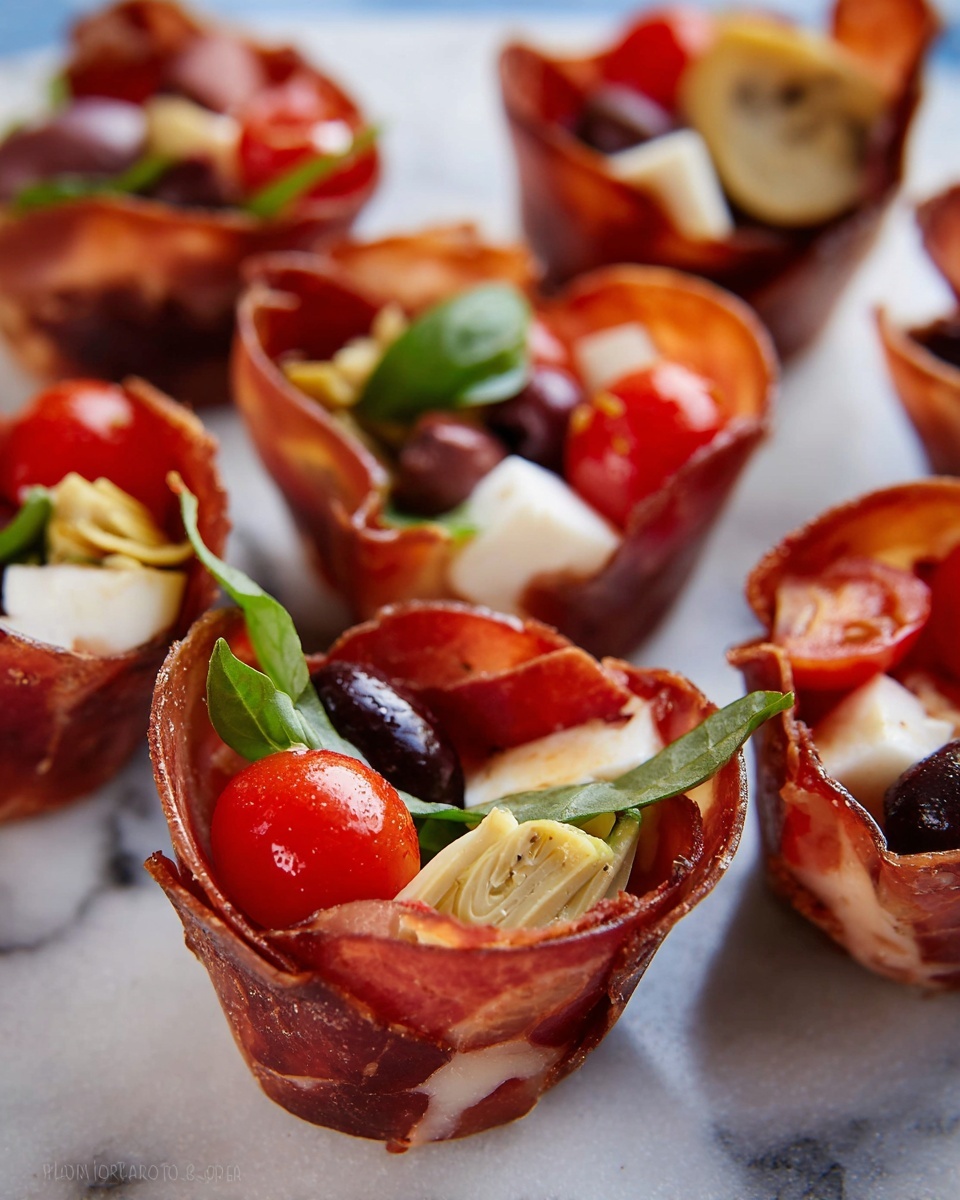 Salami Cups Antipasto Recipe - Recipe Image