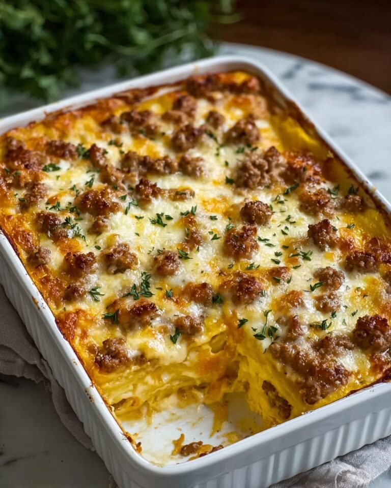 Sausage Hash Brown Breakfast Casserole Recipe