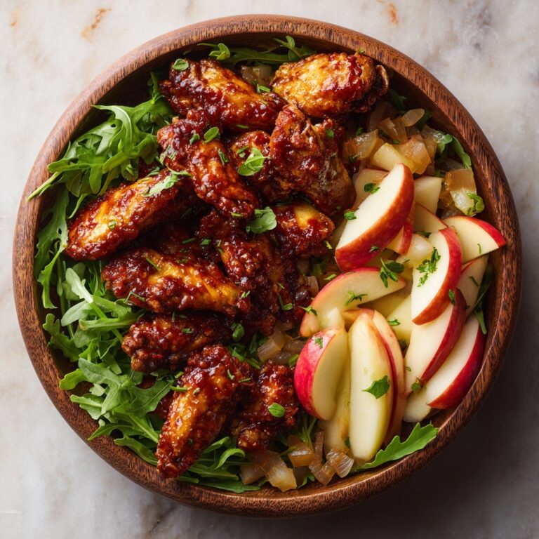 Cider-Glazed Chicken Wings with Apple Salad Recipe