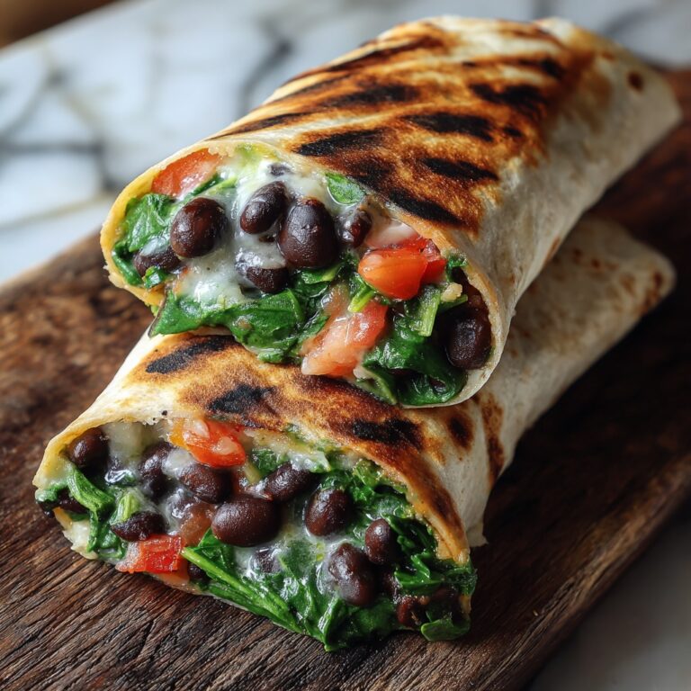 Spinach & Black Bean Folded Wraps Recipe