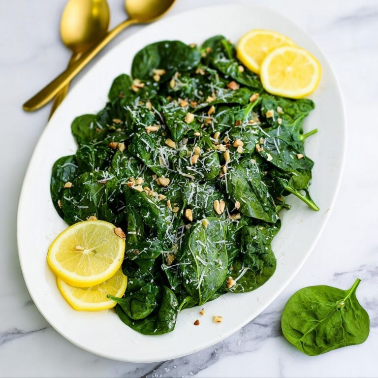 Simple Spinach Salad with Toasted Walnuts and Parmesan Recipe