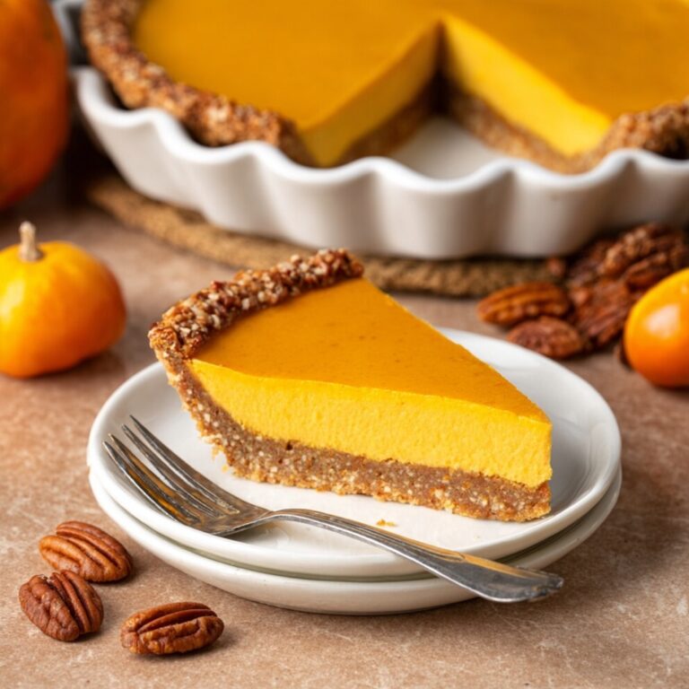 Pumpkin Pie with a Crunchy Pecan Crust Recipe