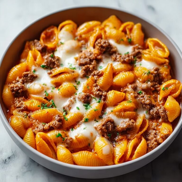 Rich and Comforting Creamy Beef Shells Casserole Recipe