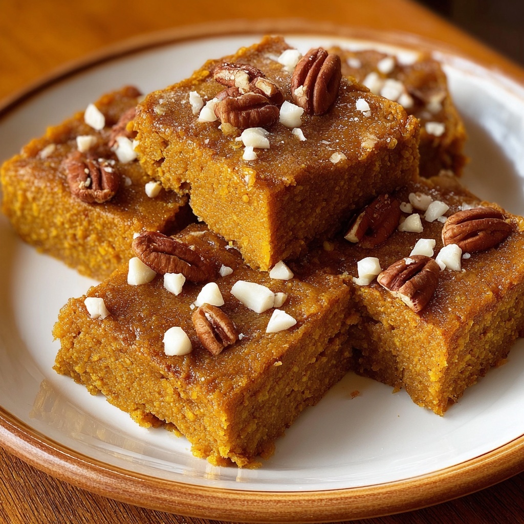 Spiced Baked Pumpkin Blondies Recipe - Recipe Image