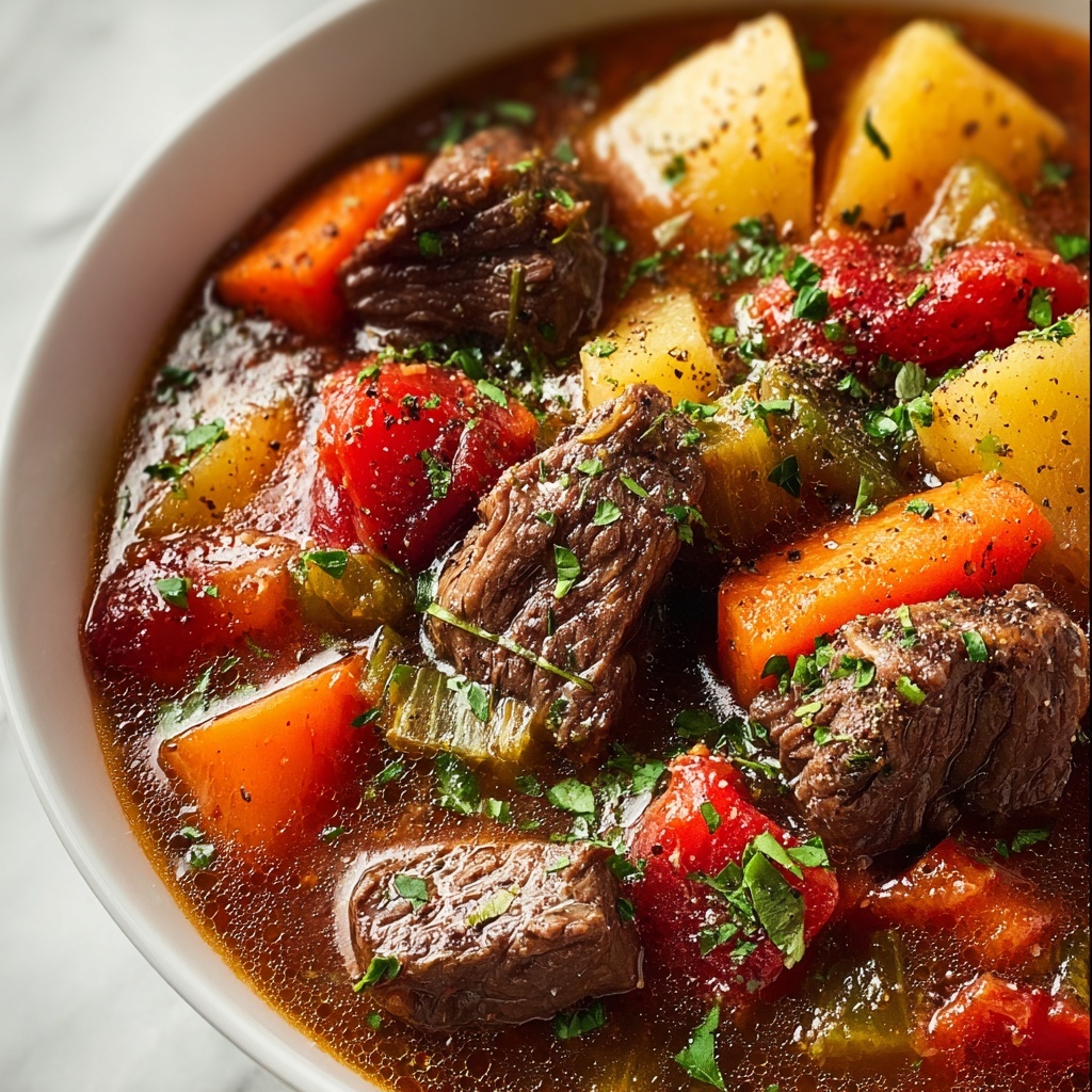 Savory Hearty Slow-Cooked Beef Stew Recipe - Recipe Image
