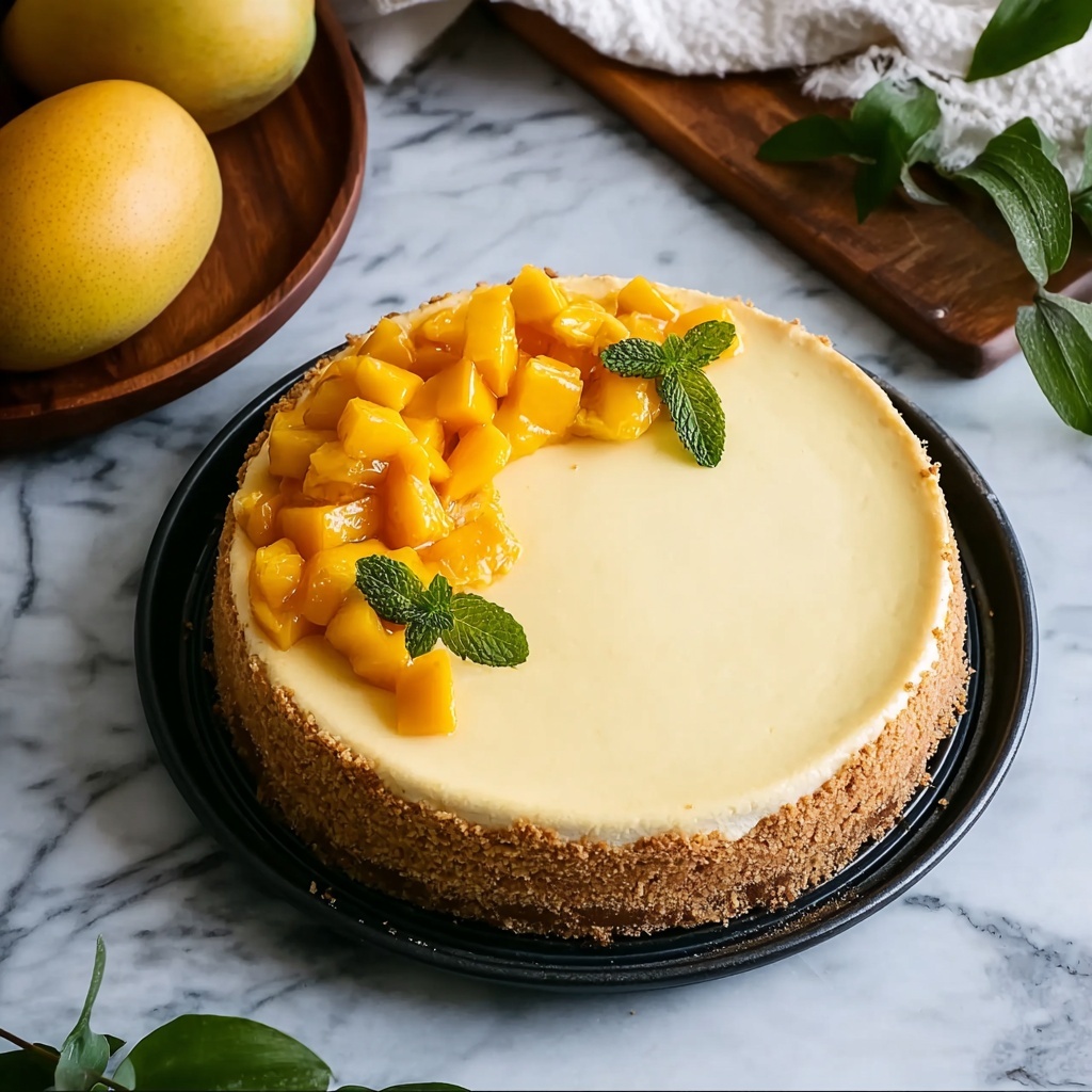 Tropical Mango Cheesecake Recipe - Recipe Image