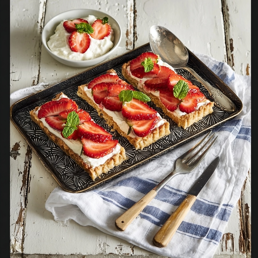 Super Easy Puff Pastry Strawberry Tart Recipe - Recipe Image