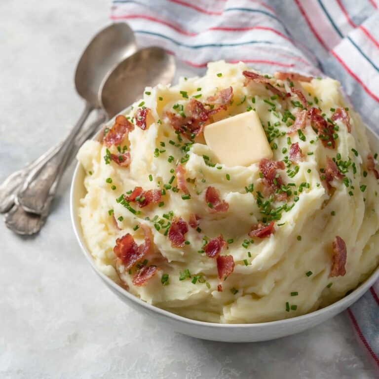 Cheesy Mashed Potatoes with Bacon and Goat Cheese Recipe
