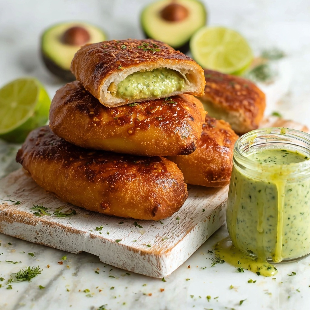 Guacamole Egg Rolls with Green Sauce Recipe - Recipe Image