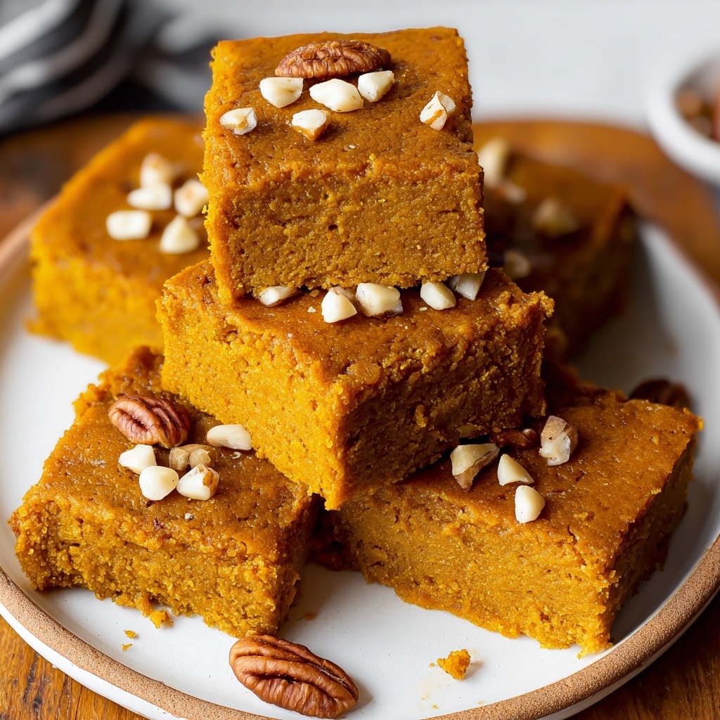 Spiced Baked Pumpkin Blondies Recipe - Recipe Image