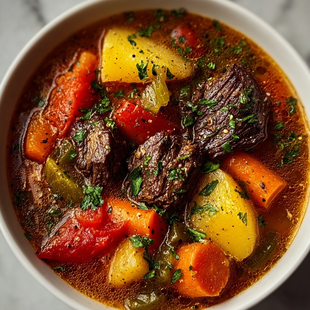 Savory Hearty Slow-Cooked Beef Stew Recipe - Recipe Image