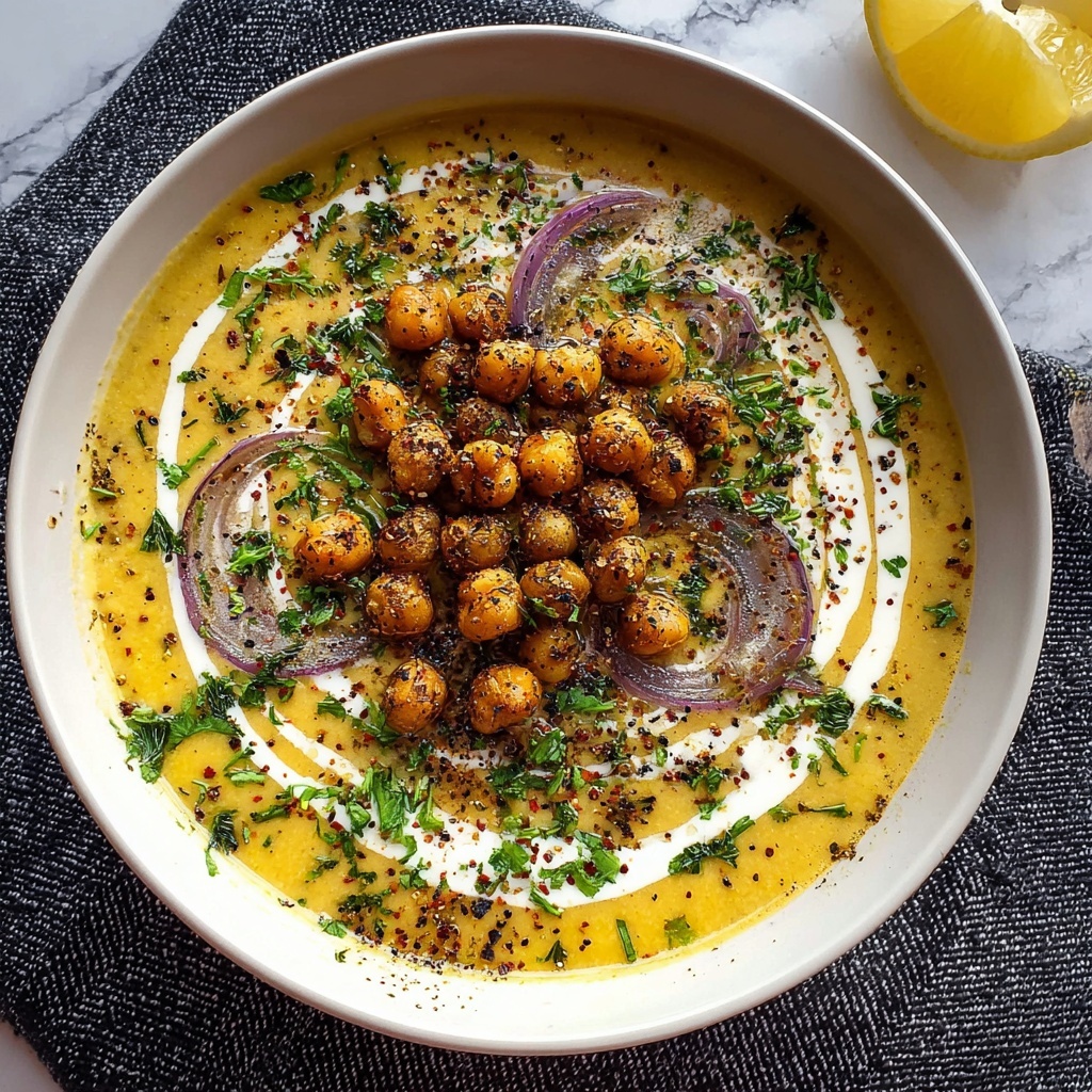 Creamy Garlic Chickpea Soup Recipe - Recipe Image