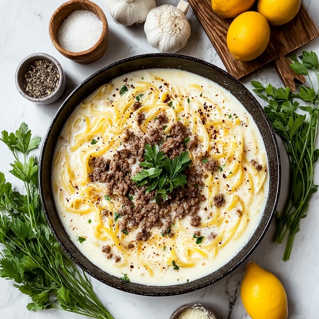 Creamy Ground Beef Pasta Recipe - Recipe Image