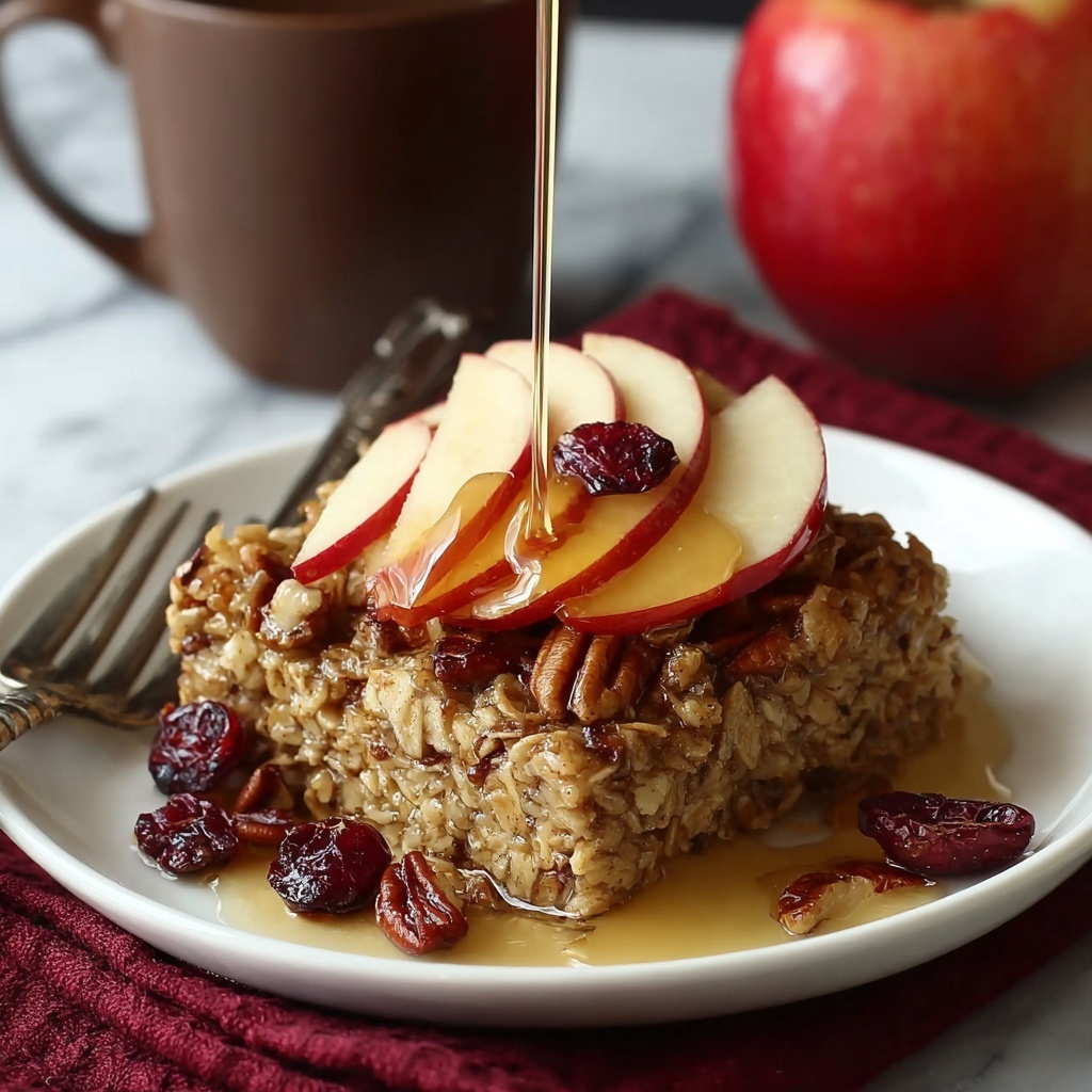 Amish-Style Apple and Cinnamon Baked Oatmeal Recipe - Recipe Image