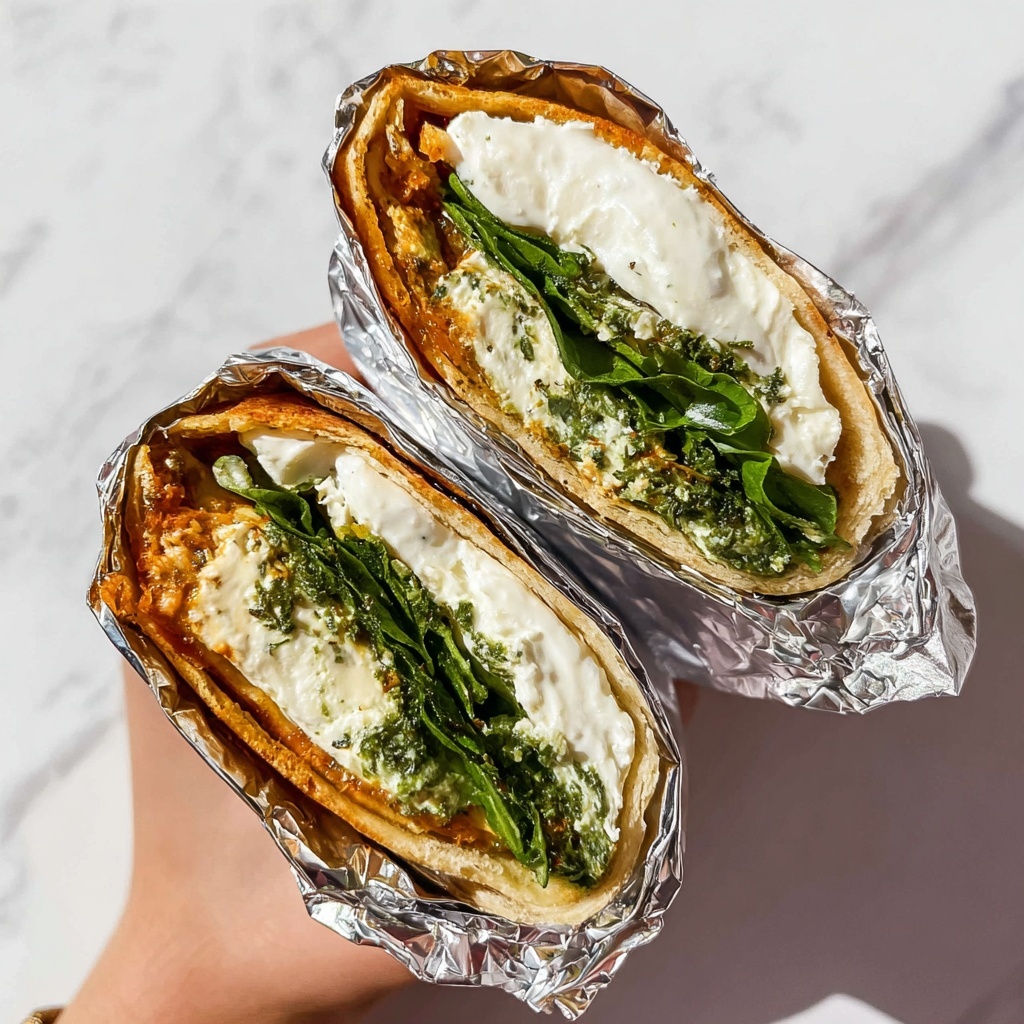 Spinach Feta Egg White Wraps Recipe - Recipe Image