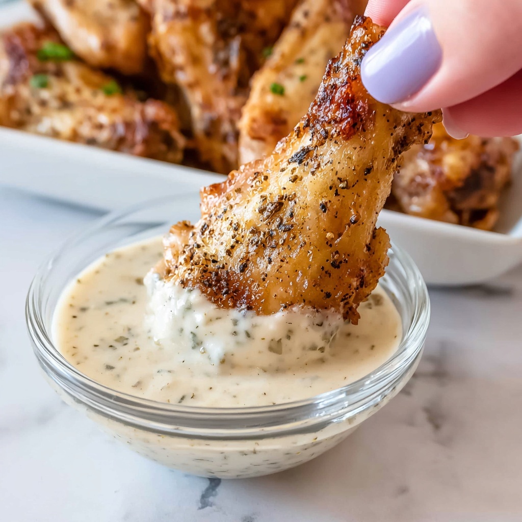 Creamy Herb and Garlic Dip for Chicken Wings Recipe - Recipe Image