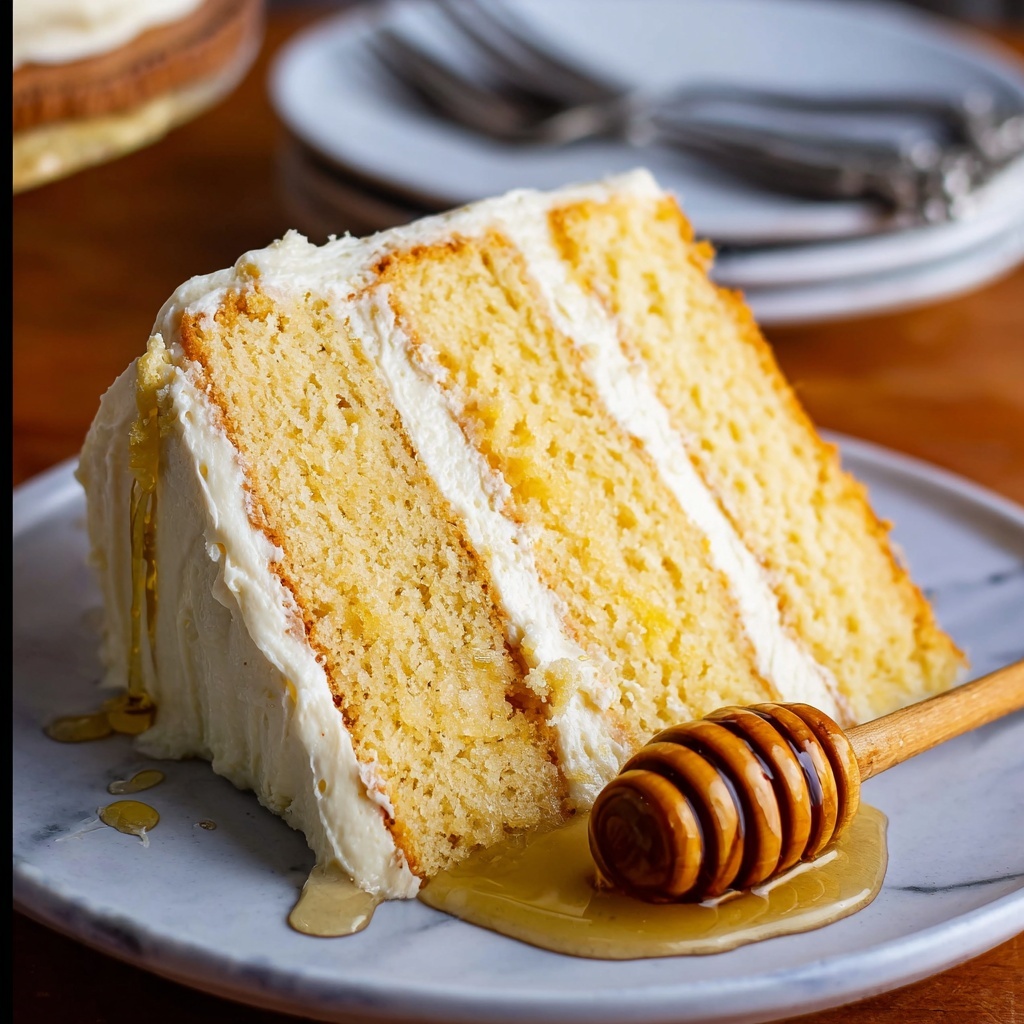 Cornbread Cake with Whipped Honey Buttercream Frosting Recipe - Recipe Image
