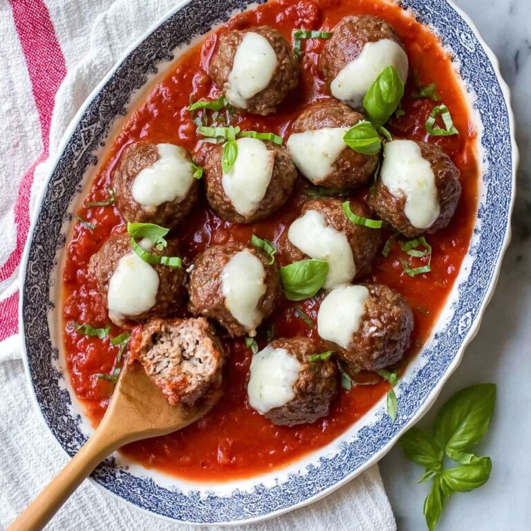 Mozzarella Stuffed Italian Meatballs Recipe