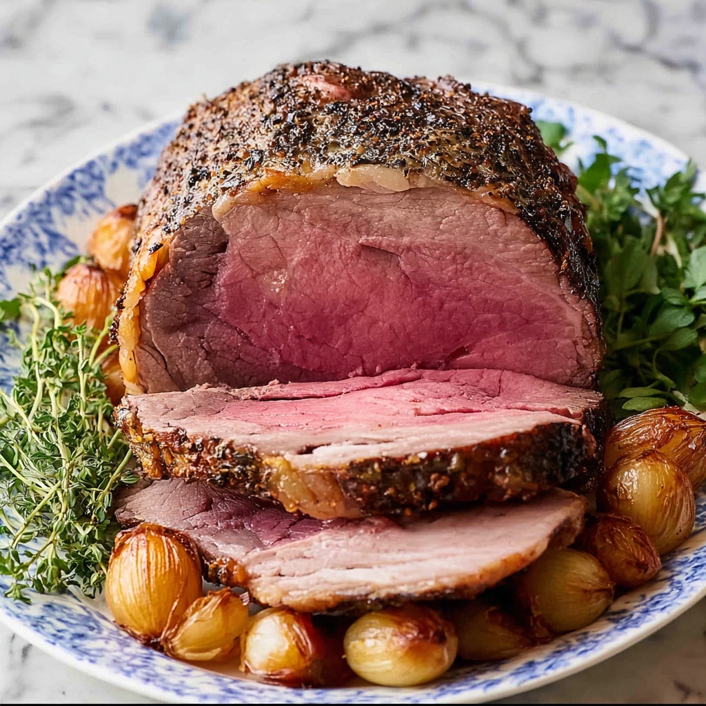 Juicy and Delicious Prime Rib Roast with Brandy Peppercorn Sauce Recipe - Recipe Image